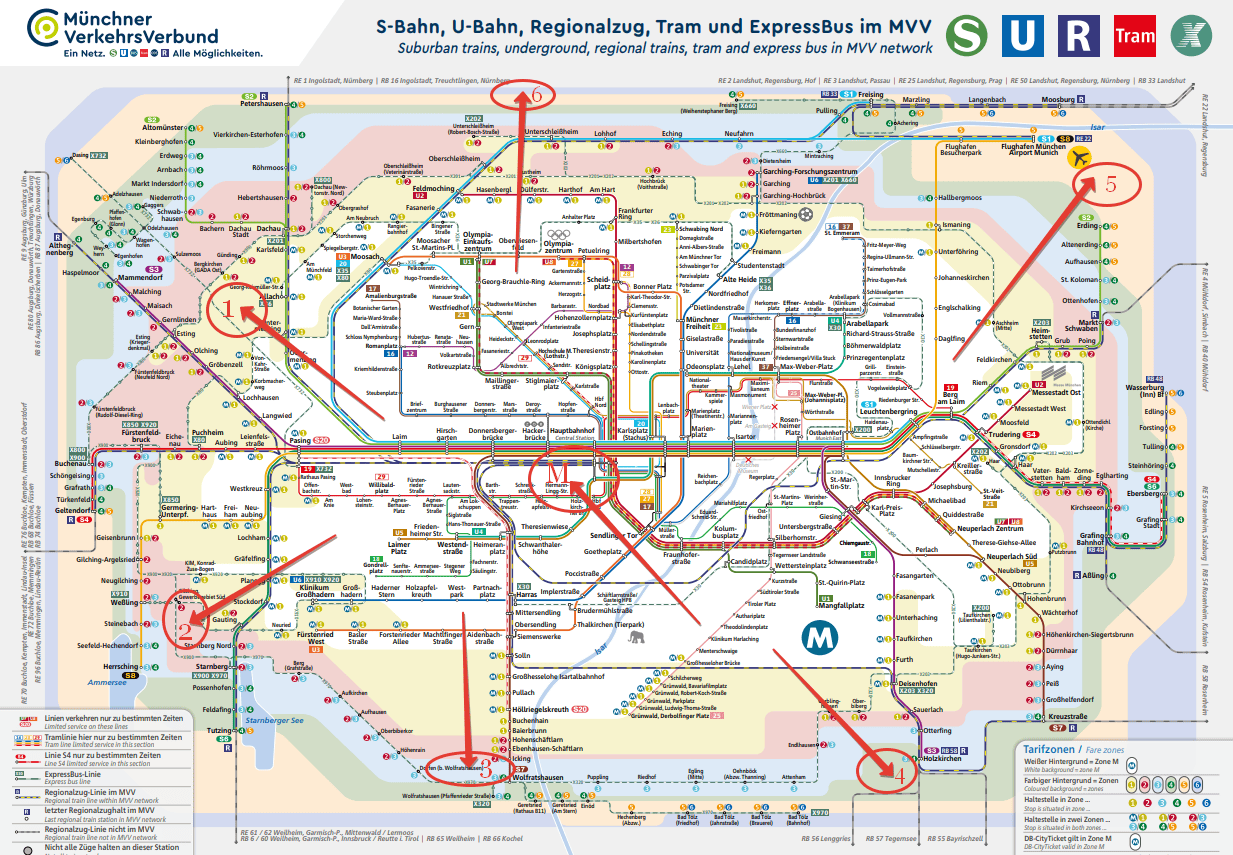 Схема трамвая мюнхена
